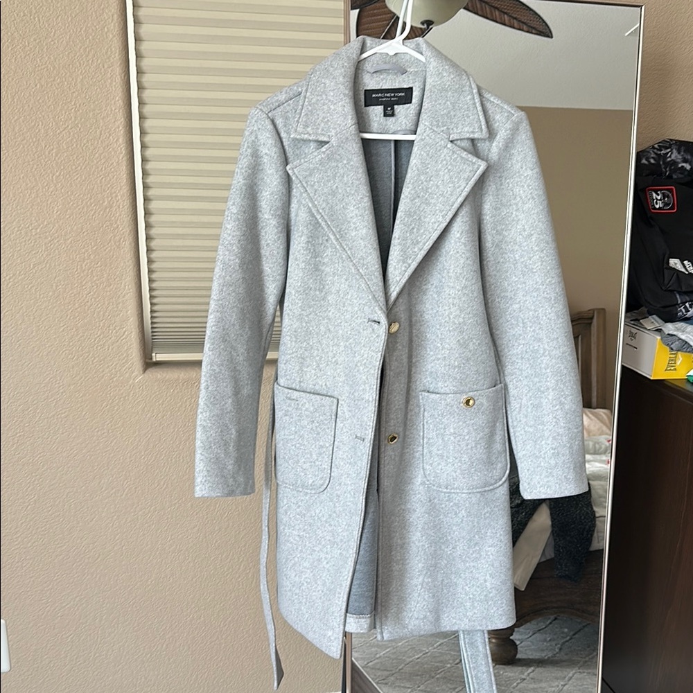 Gray Wool Blend Coat